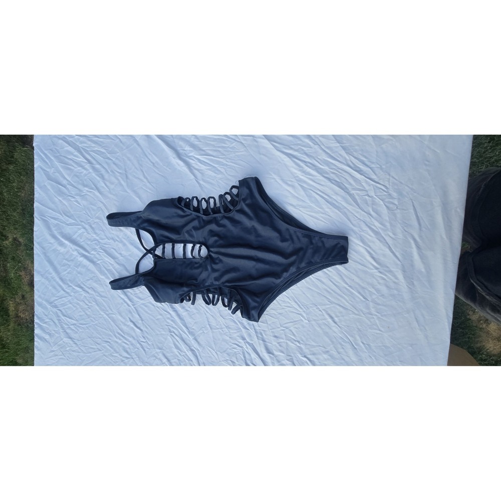 Revamped Blue One Piece With Cut Out Sides Size M